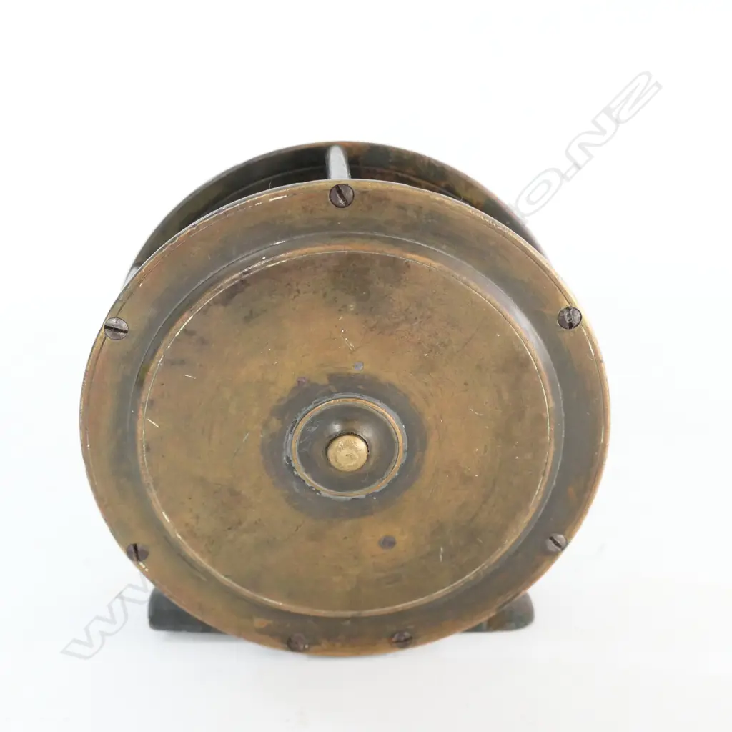 VICTORIAN 4" BRASS SALMON REEL by F.T. WILLIAMS Image 1++